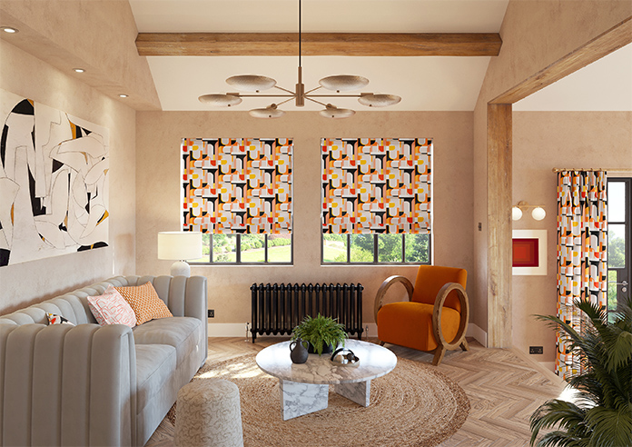 Archways, Orange - Roman Blind - Image 8